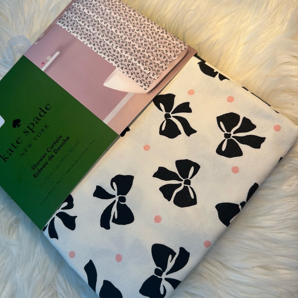 Kate Spade Black Bow Shower Curtain